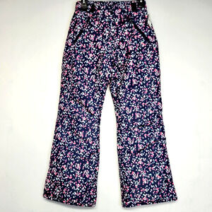 New Roebuck & Co Snow Pants Girls Large 14 Navy Blazer Water Resistant Dots